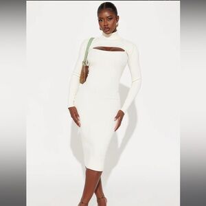 Viola 2 Piece Sweater Midi Dress Set - Ivory